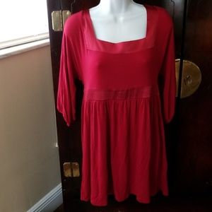 burgundy tunic, size medium